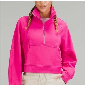 Lululemon Scuba Oversized Half-Zip Hoodie in sonic Pink NWT